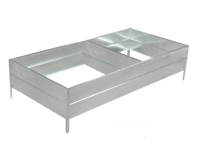 Высокие оцинкованные грядки из стали высотой 34 см в Уфе