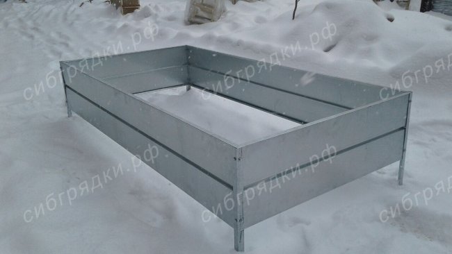 Высокие оцинкованные грядки из стали высотой 34 см в Уфе